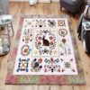 Bunny And Flowers Rug Sport Decor Gift Floor Decor Living Room Carpet Rug Area Rug - b09e3f1cf7b7