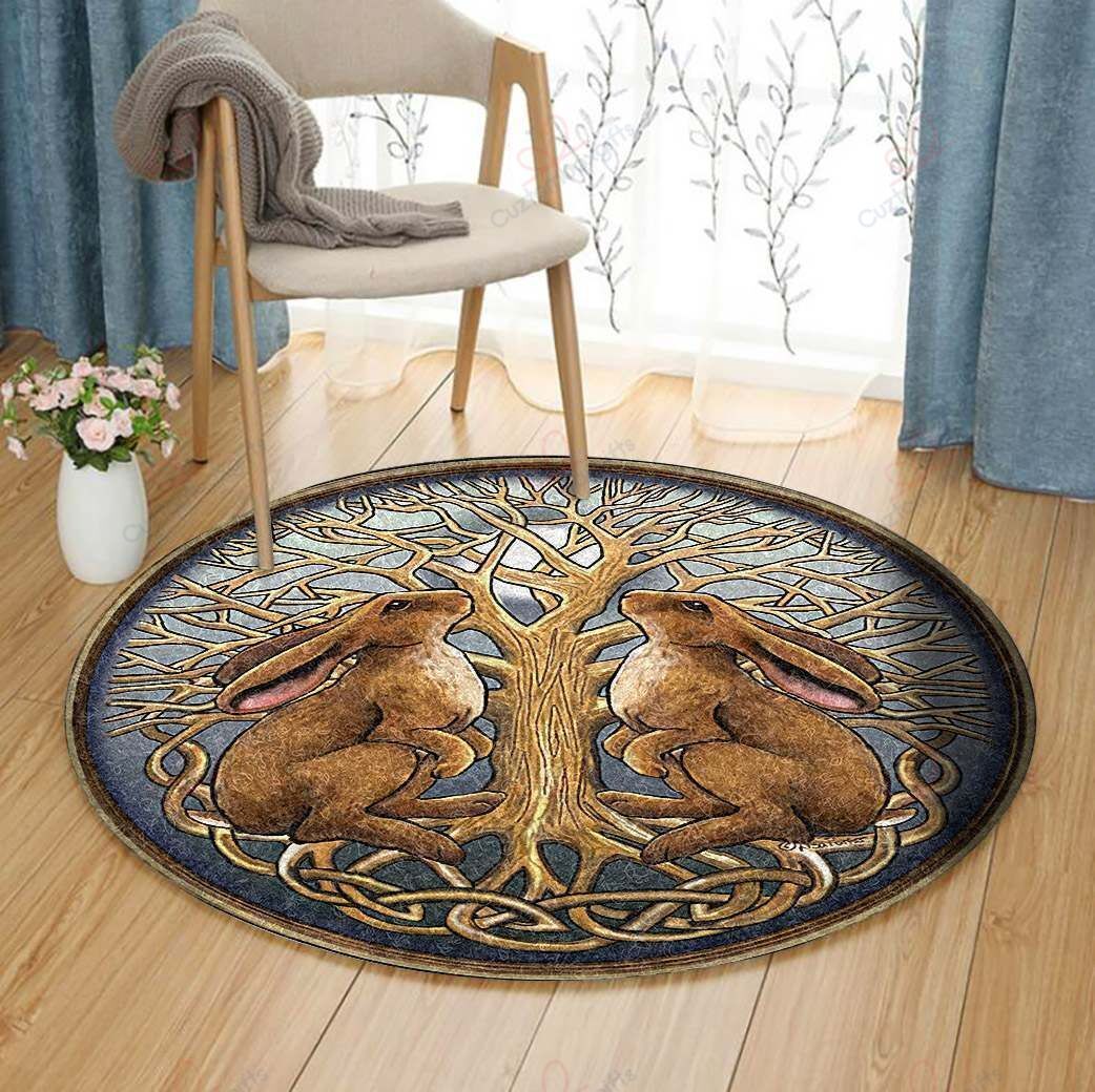 Bunny Round Carpet Floor Rug Living Room Bedroom Decor Round Area Rug Carpet Bunny Round Carpet Floor Rug Living Room Bedroom Decor Round Area Rug Carpet