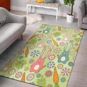 Bunny Rabbits Rug Sport Decor Gift Floor Decor Living Room Carpet Rug Area Rug - dae4ef48b1d9