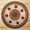Burgundy Star Round Carpet Floor Rug Living Room Bedroom Decor Round Area Rug Carpet