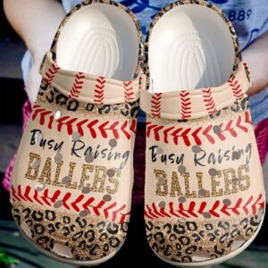 Busy Raising Ballers Shoes Crocs Clog For Batter-Funny Baseball Shoes Crocbland Clog For Men Women