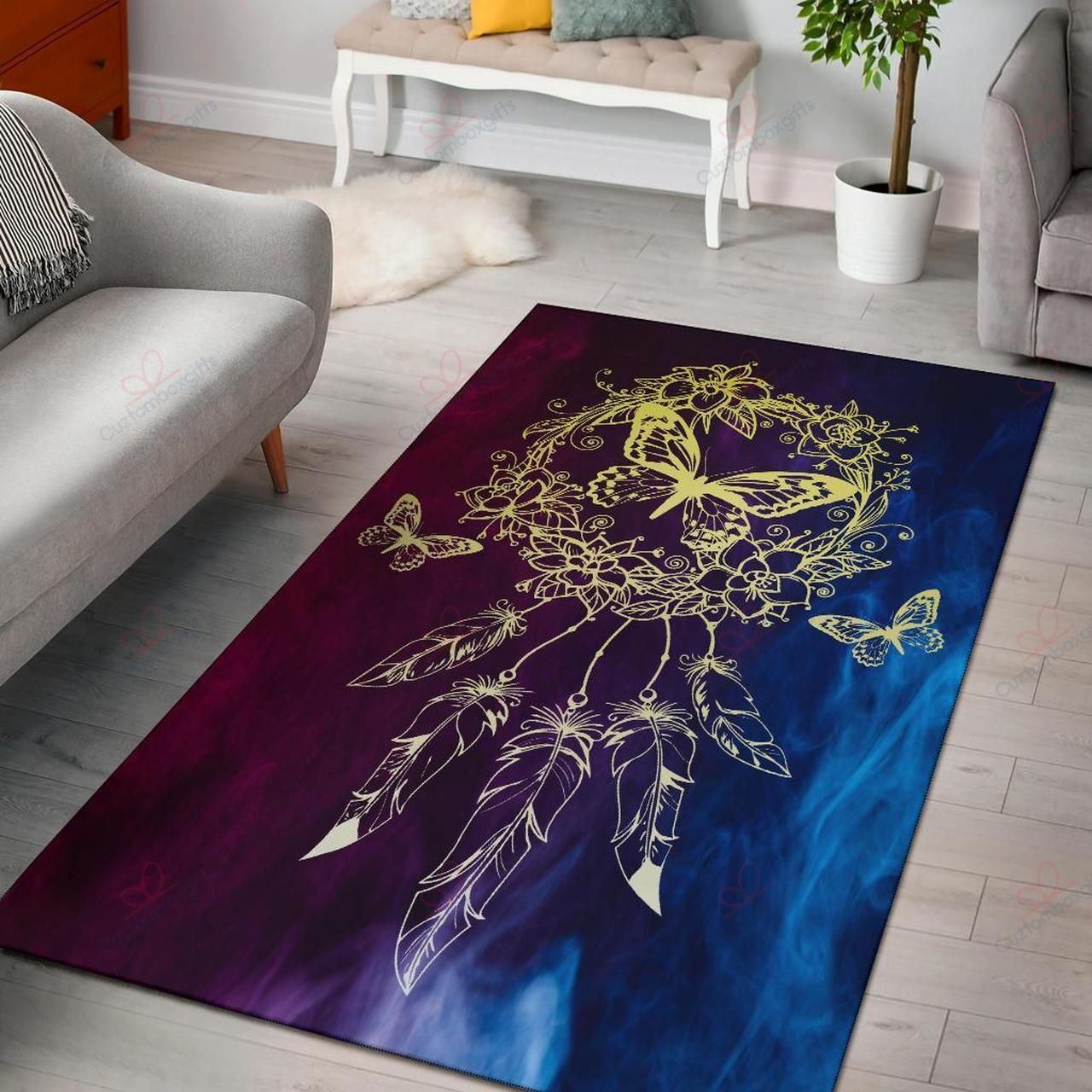 Butterflies Dreamcatcher Rug Sport Decor Gift Floor Decor Living Room Carpet Rug Area Rug - fe972e915f92 Butterflies Dreamcatcher Rug Sport Decor Gift Floor Decor Living Room Carpet Rug Area Rug - fe972e915f92