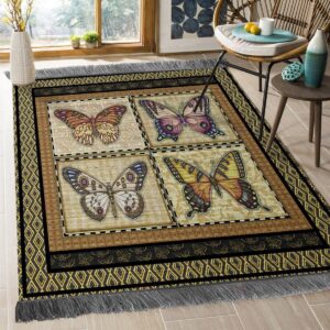 Butterflies Rug Sport Decor Gift Floor Decor Living Room Carpet Rug Area Rug - a47113c19bf9