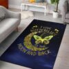 Butterflies Moon Back Rug Sport Decor Gift Floor Decor Living Room Carpet Rug Area Rug - da0bfc970d4a