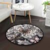 Butterfly 4 Round Carpet Floor Rug Living Room Bedroom Decor Round Area Rug Carpet