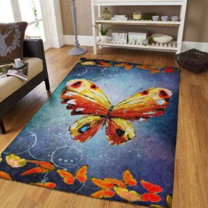 Butterfly And Bubble Rug Sport Decor Gift Floor Decor Living Room Carpet Rug Area Rug - b43e572d5a72