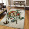 Butterfly And Compass Rug Sport Decor Gift Floor Decor Living Room Carpet Rug Area Rug - 61b48bb47f02