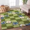 Butterfly And Daisy Rug Sport Decor Gift Floor Decor Living Room Carpet Rug Area Rug - e53cda45e7c6