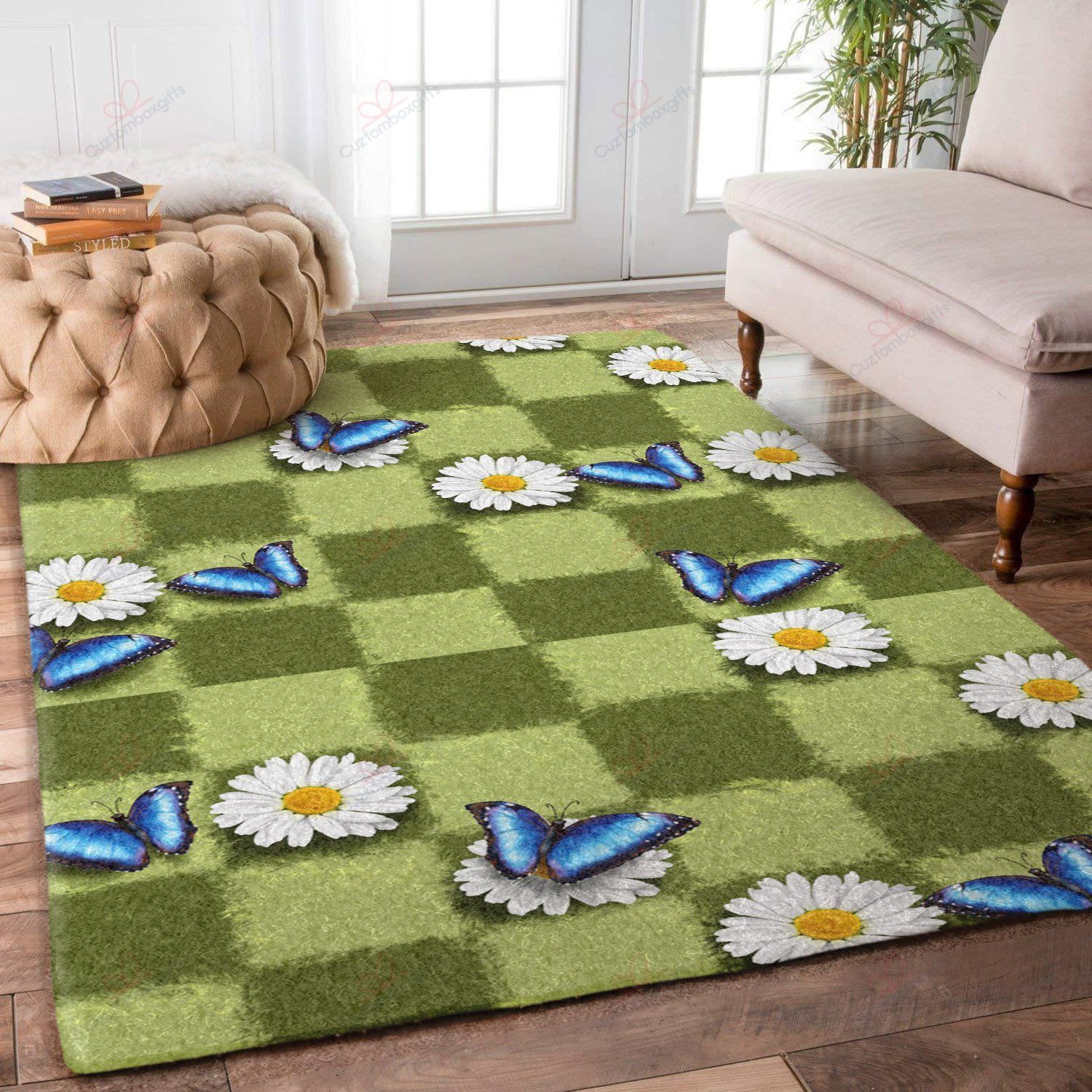 Butterfly And Daisy Rug Sport Decor Gift Floor Decor Living Room Carpet Rug Area Rug - e53cda45e7c6 Butterfly And Daisy Rug Sport Decor Gift Floor Decor Living Room Carpet Rug Area Rug - e53cda45e7c6