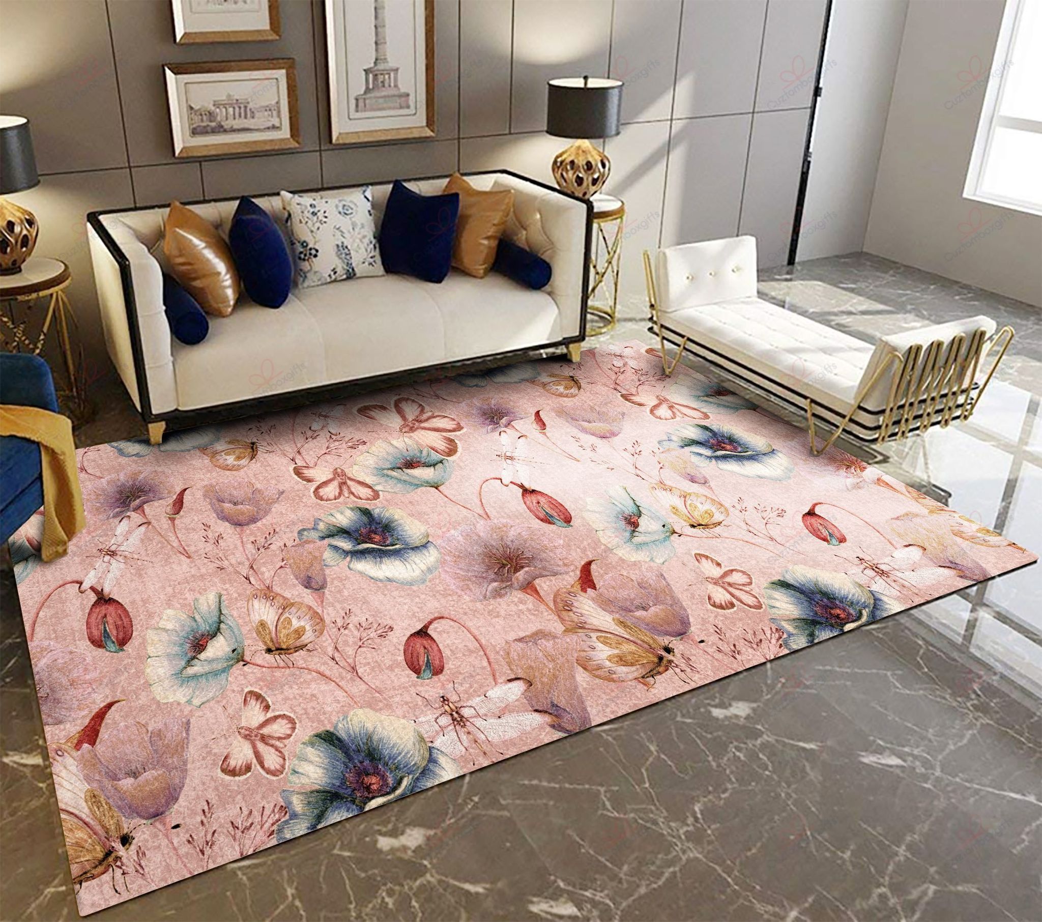 Butterfly And Flower Garden Rug Sport Decor Gift Floor Decor Living Room Carpet Rug Area Rug - 93241819e8c2 Butterfly And Flower Garden Rug Sport Decor Gift Floor Decor Living Room Carpet Rug Area Rug - 93241819e8c2