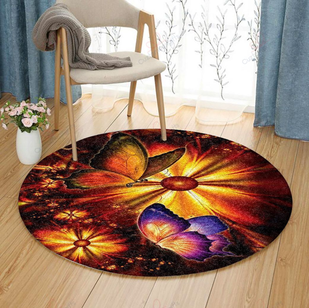 Butterfly And Light Round Carpet Floor Rug Living Room Bedroom Decor Round Area Rug Carpet Butterfly And Light Round Carpet Floor Rug Living Room Bedroom Decor Round Area Rug Carpet