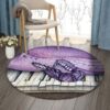 Butterfly And Piano Round Carpet Floor Rug Living Room Bedroom Decor Round Area Rug Carpet
