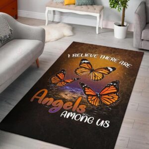 Butterfly Angel Rug Sport Decor Gift Floor Decor Living Room Carpet Rug Area Rug - 0e16b3b91ff6