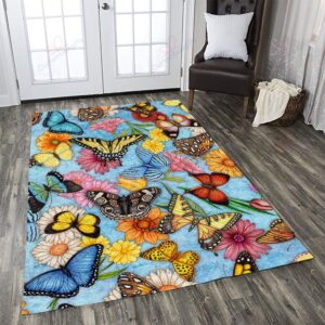 Butterfly Art Rug Sport Decor Gift Floor Decor Living Room Carpet Rug Area Rug - 12ff9db1aa89