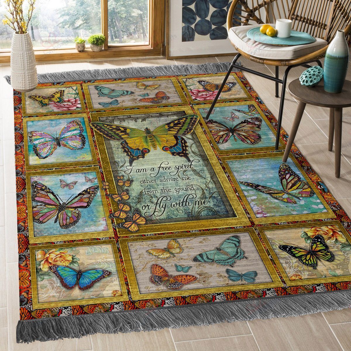 Butterfly Art Rug Sport Decor Gift Floor Decor Living Room Carpet Rug Area Rug - b413248562aa Butterfly Art Rug Sport Decor Gift Floor Decor Living Room Carpet Rug Area Rug - b413248562aa