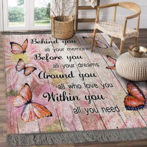 Butterfly Behind You All Your Memories Rug Sport Decor Gift Floor Decor Living Room Carpet Rug Area Rug - fc3181c2b7ce