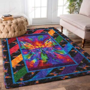 Butterfly Color Rug Sport Decor Gift Floor Decor Living Room Carpet Rug Area Rug - d1f8117d0c26