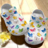 Butterfly Crocs Clog Classic Clog Whitesole Butterfly Collection Shoes