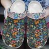 Butterfly Crocs Clog Classic Clog Whitesole Colorful Shoes