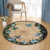 Butterfly Dot Painting Round Carpet Floor Rug Living Room Bedroom Decor Round Area Rug Carpet