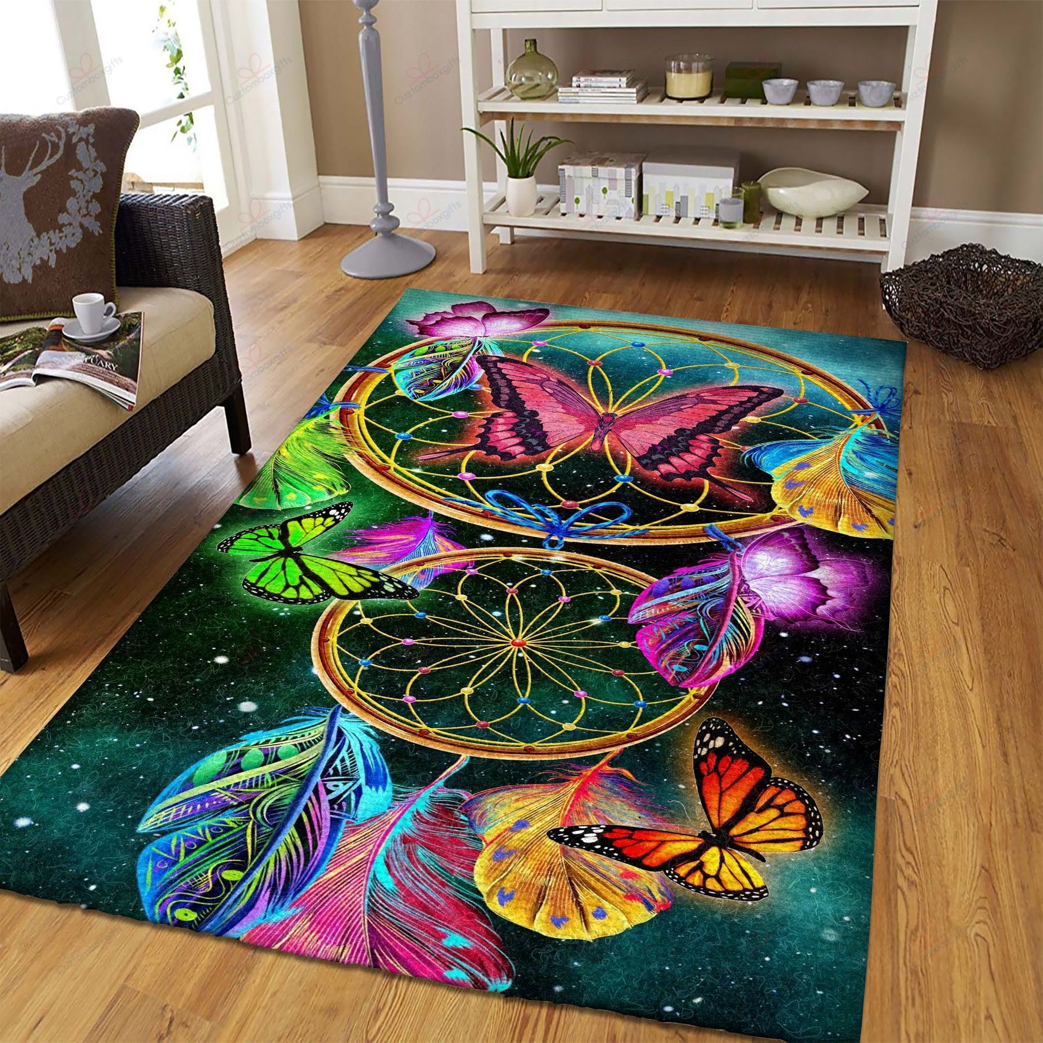Butterfly Dreamcatcher Rug Sport Decor Gift Floor Decor Living Room Carpet Rug Area Rug - a080462ca8b4 Butterfly Dreamcatcher Rug Sport Decor Gift Floor Decor Living Room Carpet Rug Area Rug - a080462ca8b4