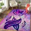 Butterfly Dreamcatcher In The Purple Galaxy Rug Sport Decor Gift Floor Decor Living Room Carpet Rug Area Rug - 66a38473dffa