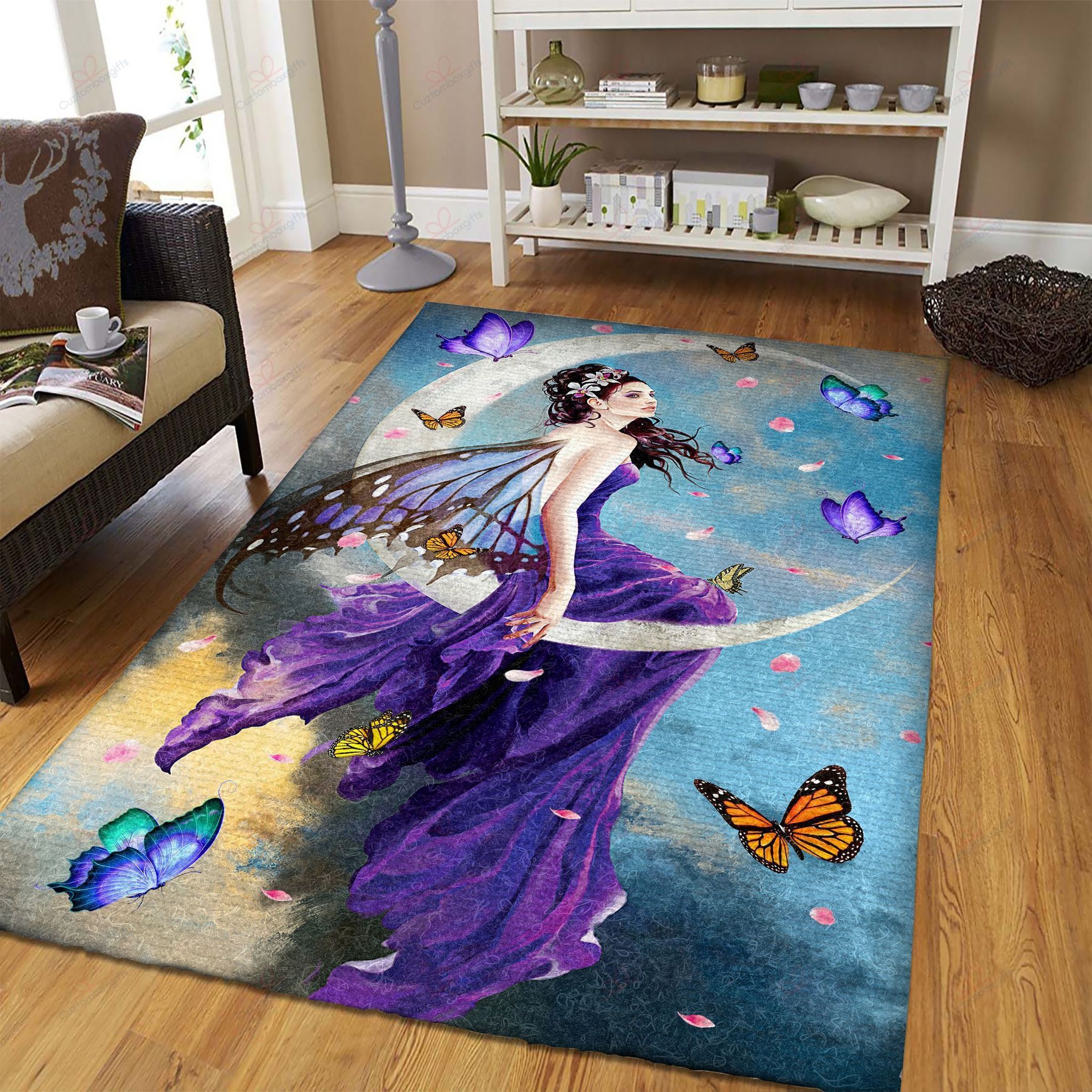 Butterfly Fairy Moon Rug Sport Decor Gift Floor Decor Living Room Carpet Rug Area Rug - 7f7cccb4eeb2 Butterfly Fairy Moon Rug Sport Decor Gift Floor Decor Living Room Carpet Rug Area Rug - 7f7cccb4eeb2