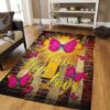Butterfly Faith Hope Love Rug Sport Decor Gift Floor Decor Living Room Carpet Rug Area Rug - a0a982b6530b
