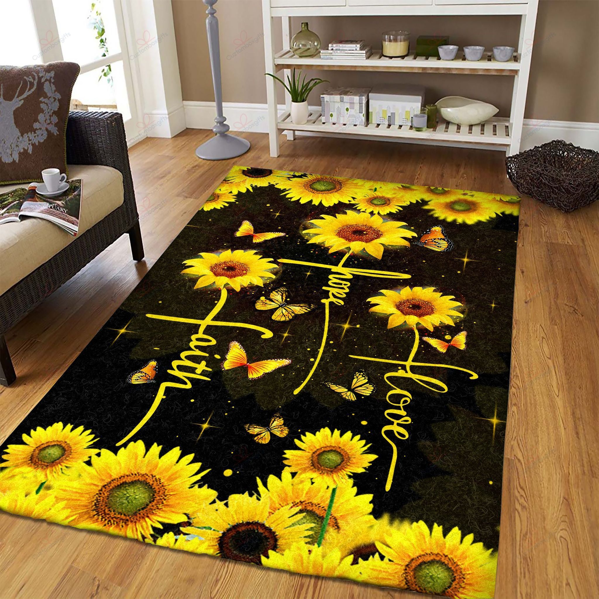 Butterfly Faith Hope Love Sunflower Rug Sport Decor Gift Floor Decor Living Room Carpet Rug Area Rug - 40585e8b45f7 Butterfly Faith Hope Love Sunflower Rug Sport Decor Gift Floor Decor Living Room Carpet Rug Area Rug - 40585e8b45f7