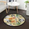Butterfly Floral Round Carpet Floor Rug Living Room Bedroom Decor Round Area Rug Carpet