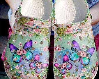 Butterfly Flower 03 Crocs Crocband Clog Clog Comfortable For Mens And Womens Classic Clog Water Shoes Comfortable Butterfly Flower 03 Crocs Crocband Clog Clog Comfortable For Mens And Womens Classic Clog Water Shoes Comfortable
