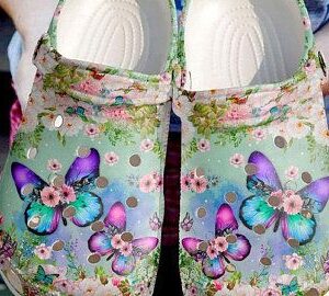 Butterfly Flower 03 Crocs Crocband Clog Clog Comfortable For Mens And Womens Classic Clog Water Shoes Comfortable