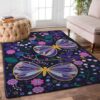 Butterfly Flower 2 Rug Sport Decor Gift Floor Decor Living Room Carpet Rug Area Rug - a97b6c10aeff