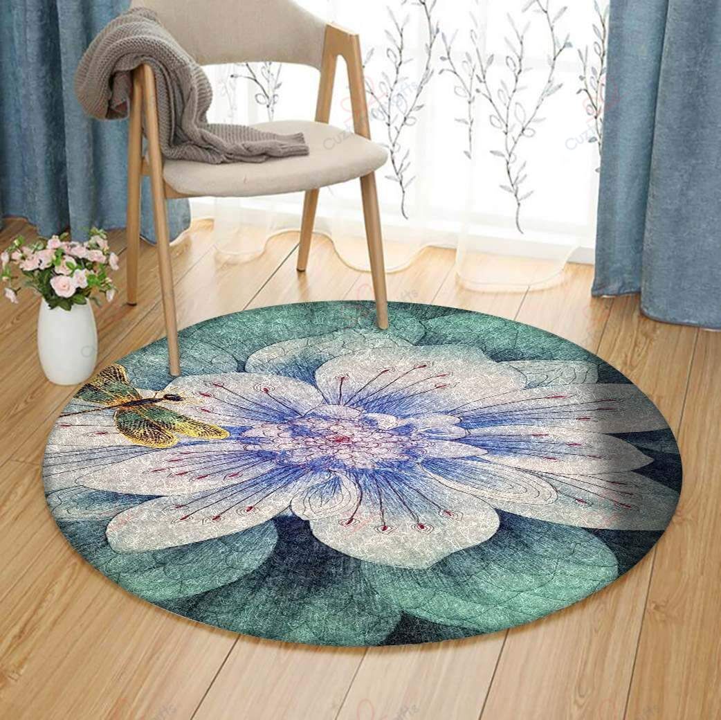 Butterfly Flower 2 Round Carpet Floor Rug Living Room Bedroom Decor Round Area Rug Carpet Butterfly Flower 2 Round Carpet Floor Rug Living Room Bedroom Decor Round Area Rug Carpet