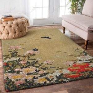 Butterfly Flower 3 Rug Sport Decor Gift Floor Decor Living Room Carpet Rug Area Rug - 7aa749d36e4e