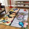 Butterfly Flower Color Rug Sport Decor Gift Floor Decor Living Room Carpet Rug Area Rug - 8a1296f6c86f
