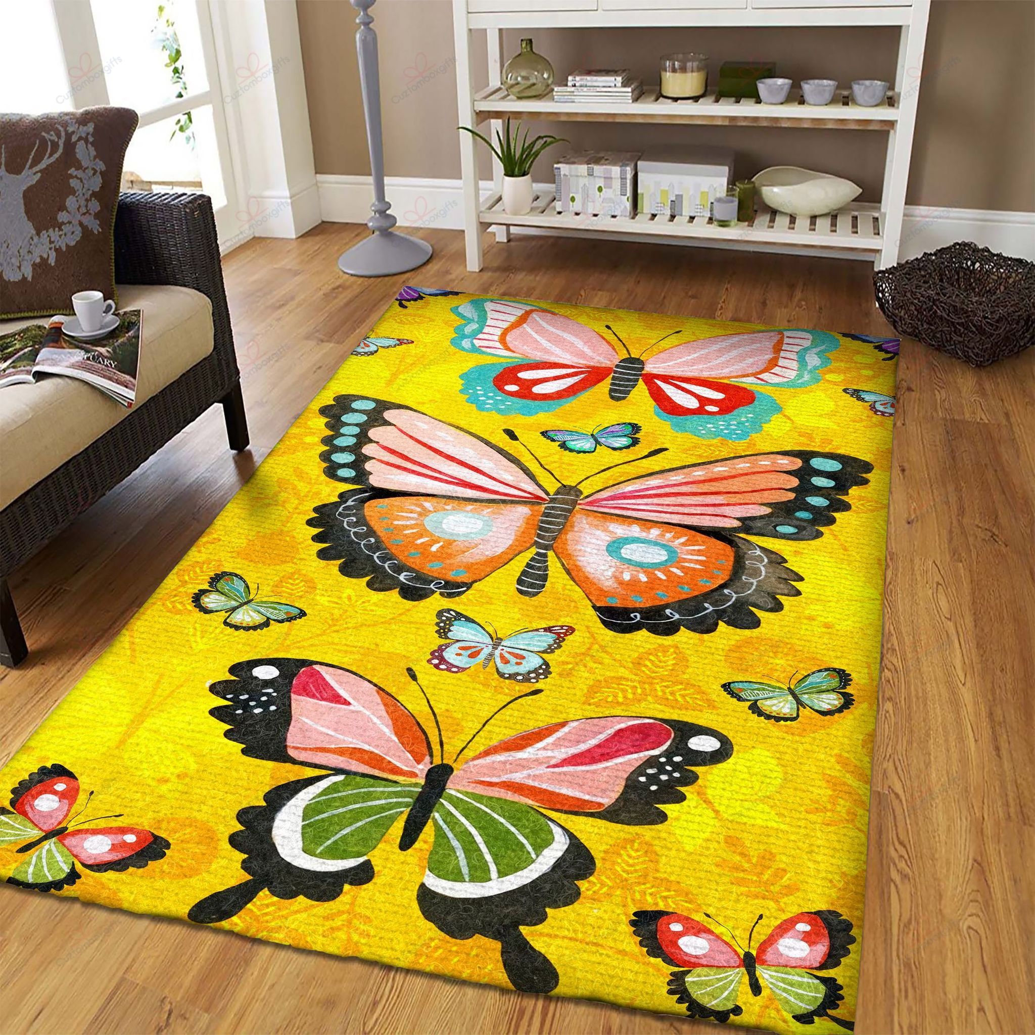 Butterfly Flower Rug Sport Decor Gift Floor Decor Living Room Carpet Rug Area Rug - d5e5a466e6b0 Butterfly Flower Rug Sport Decor Gift Floor Decor Living Room Carpet Rug Area Rug - d5e5a466e6b0