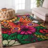 Butterfly Flower Rug Sport Decor Gift Floor Decor Living Room Carpet Rug Area Rug - 8c6c4e78ff23