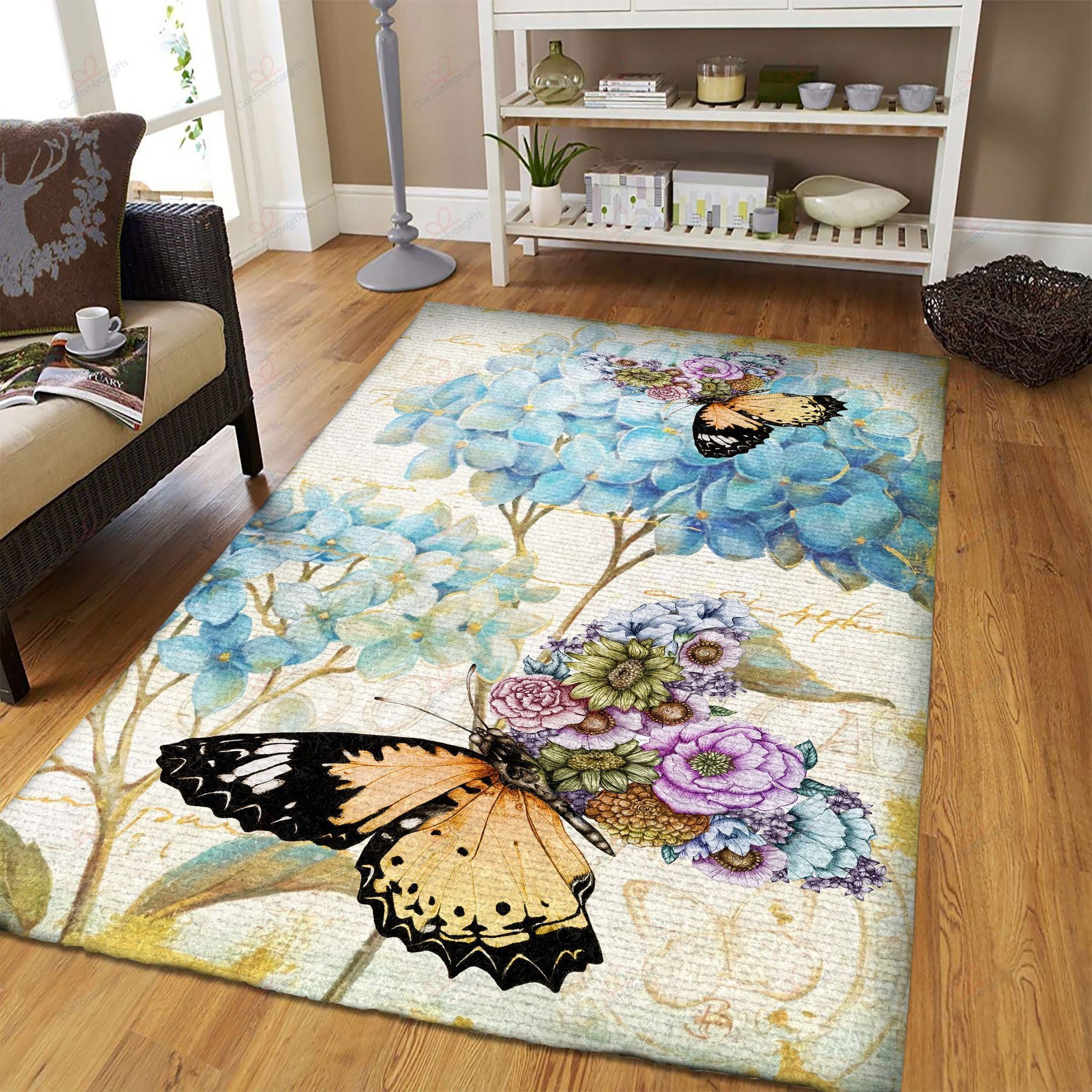 Butterfly Flower Rug Sport Decor Gift Floor Decor Living Room Carpet Rug Area Rug - 53f6ee210db7 Butterfly Flower Rug Sport Decor Gift Floor Decor Living Room Carpet Rug Area Rug - 53f6ee210db7