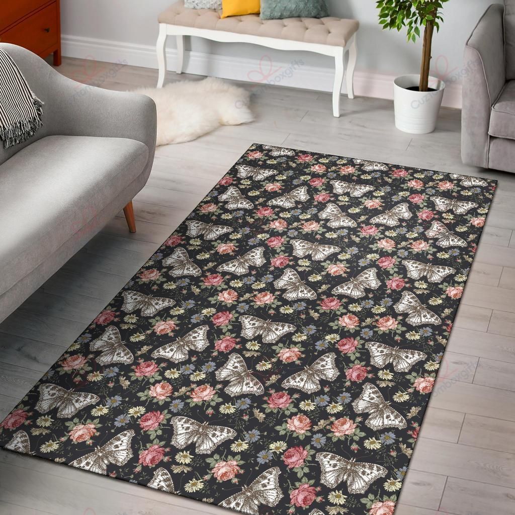 Butterfly Flower Pattern 7 Rug Sport Decor Gift Floor Decor Living Room Carpet Rug Area Rug - bef10adfee56 Butterfly Flower Pattern 7 Rug Sport Decor Gift Floor Decor Living Room Carpet Rug Area Rug - bef10adfee56