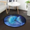 Butterfly Galaxy Round Carpet Floor Rug Living Room Bedroom Decor Round Area Rug Carpet