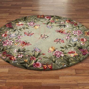 Butterfly Garden Round Carpet Floor Rug Living Room Bedroom Decor Round Area Rug Carpet Butterfly Garden Round Carpet Floor Rug Living Room Bedroom Decor Round Area Rug Carpet