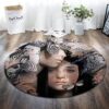 Butterfly Girls Round Carpet Floor Rug Living Room Bedroom Decor Round Area Rug Carpet