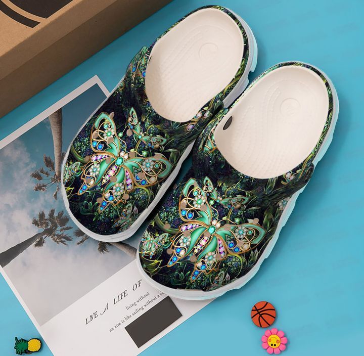 Butterfly Green Twinkle Butterflies Sku 381 Crocs Crocband Clog Comfortable For Mens Womens Classic Clog Water Shoes Butterfly Green Twinkle Butterflies Sku 381 Crocs Crocband Clog Comfortable For Mens Womens Classic Clog Water Shoes