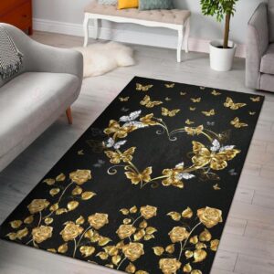 Butterfly Heart Rug Sport Decor Gift Floor Decor Living Room Carpet Rug Area Rug - 905062e18cdd