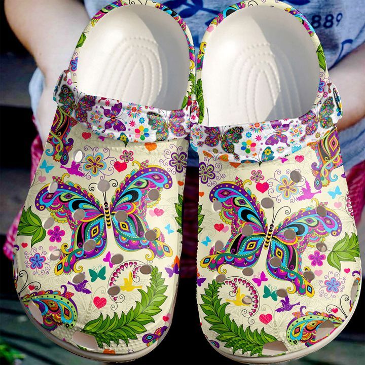Butterfly Hippie Sku 382 Crocs Crocband Clog Comfortable For Mens Womens Classic Clog Water Shoes Butterfly Hippie Sku 382 Crocs Crocband Clog Comfortable For Mens Womens Classic Clog Water Shoes