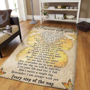 Butterfly I Never Left You Rug Sport Decor Gift Floor Decor Living Room Carpet Rug Area Rug - ee329321de21