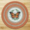 Butterfly In Circle Round Carpet Floor Rug Living Room Bedroom Decor Round Area Rug Carpet