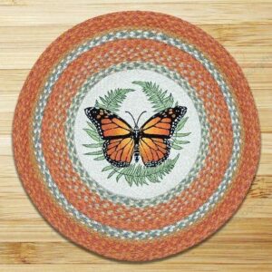 Butterfly In Circle Round Carpet Floor Rug Living Room Bedroom Decor Round Area Rug Carpet