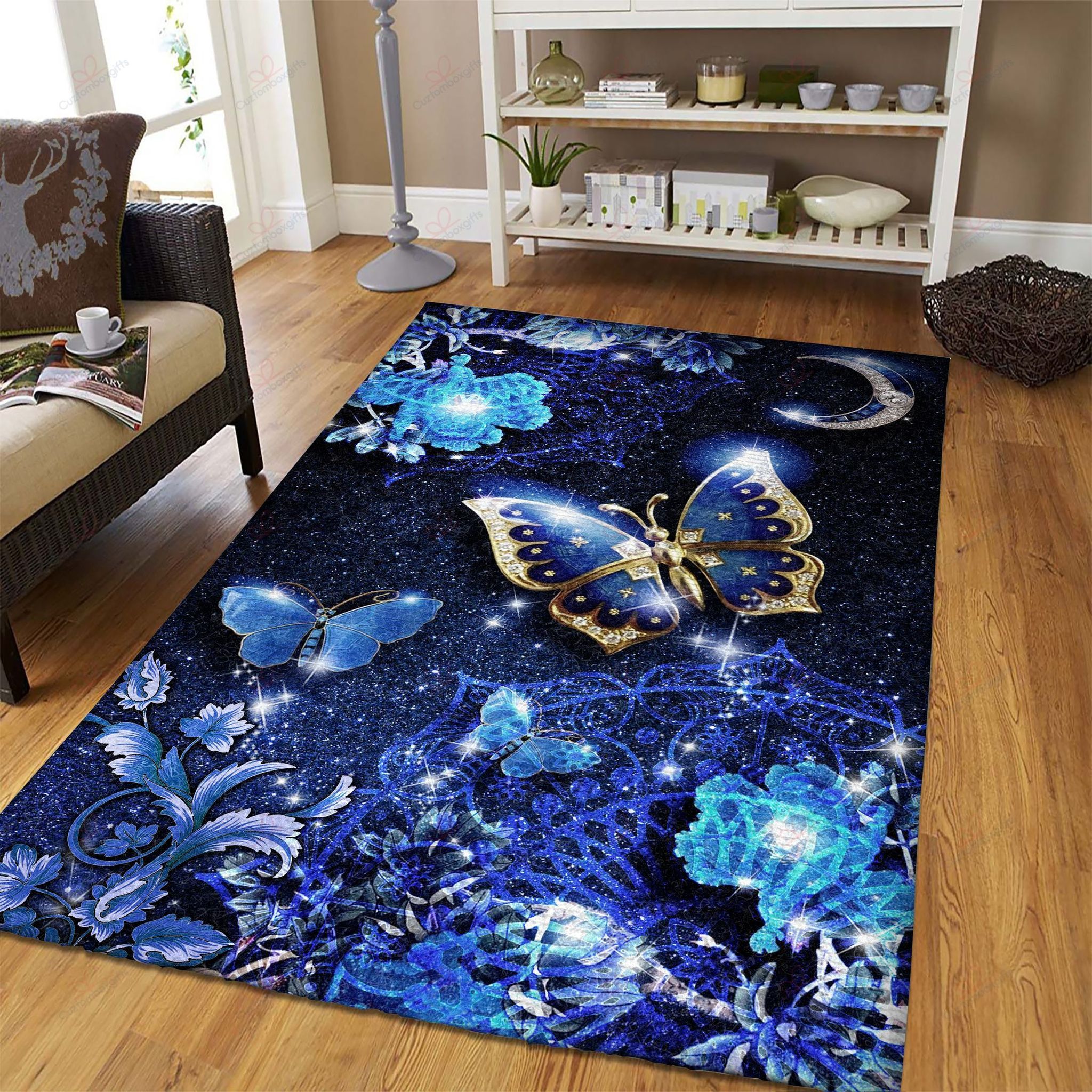 Butterfly In Night Rug Sport Decor Gift Floor Decor Living Room Carpet Rug Area Rug - 74fdf453a4f7 Butterfly In Night Rug Sport Decor Gift Floor Decor Living Room Carpet Rug Area Rug - 74fdf453a4f7
